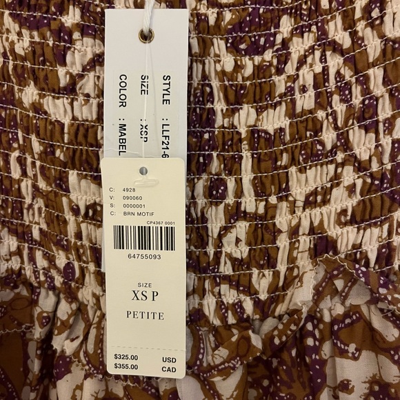 NWT Love the Label Printed Maxi Dress with Ruffle Straps - Picture 3 of 6